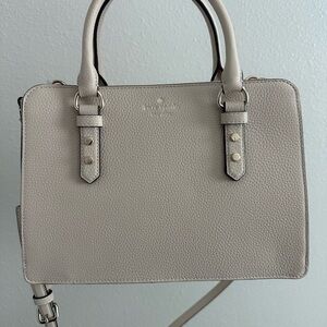 Kate Spade Cream Satchel with Structured Design